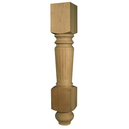 Osborne Wood Products 35 1/2 x 6 Massive Fluted Leg in Knotty Pine 2712P